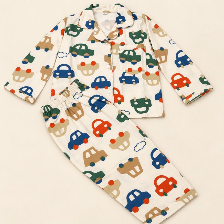 Happy Highways children's pyjama set with car print